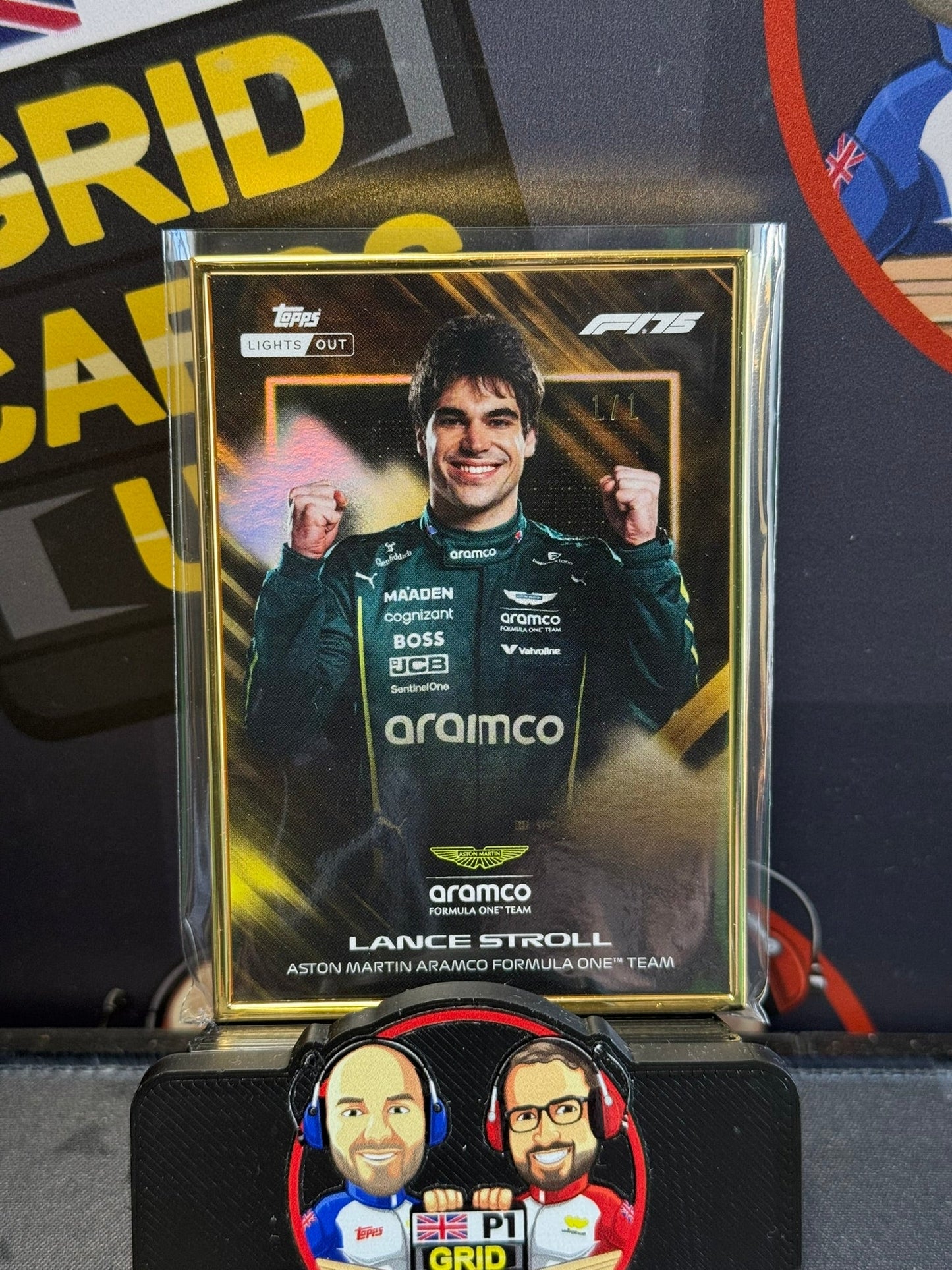 Lance Stroll 1/1 Gold Bar Frame - Topps F1 Lights Out 2025
