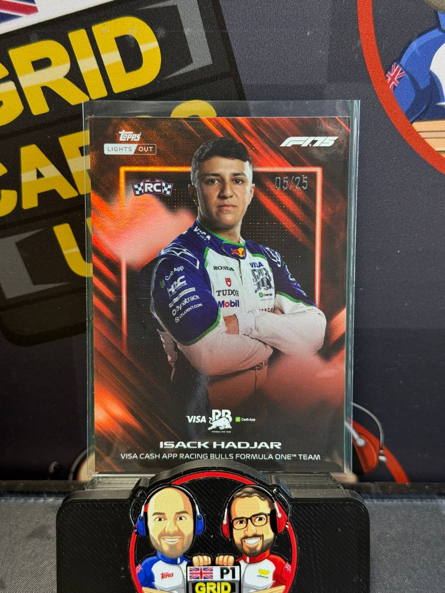 Isack Hadjar RC Rookie Portrait 5/25 Orange - Topps F1 Lights Out 2025