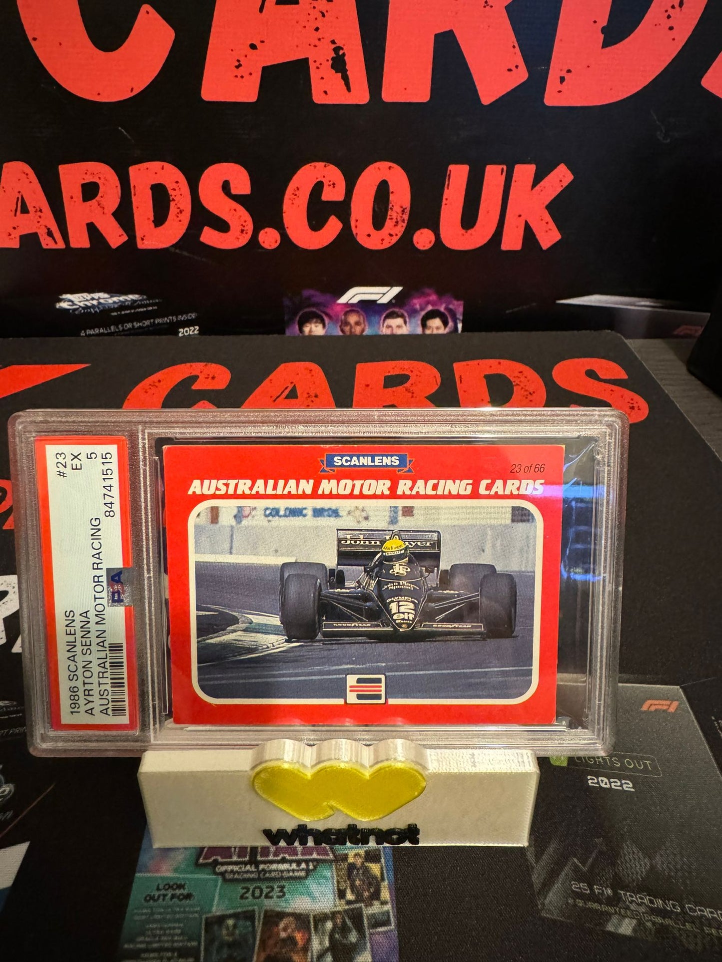 Ayrton Senna - Scanlens 1986 - #23 PSA 5 SLAB