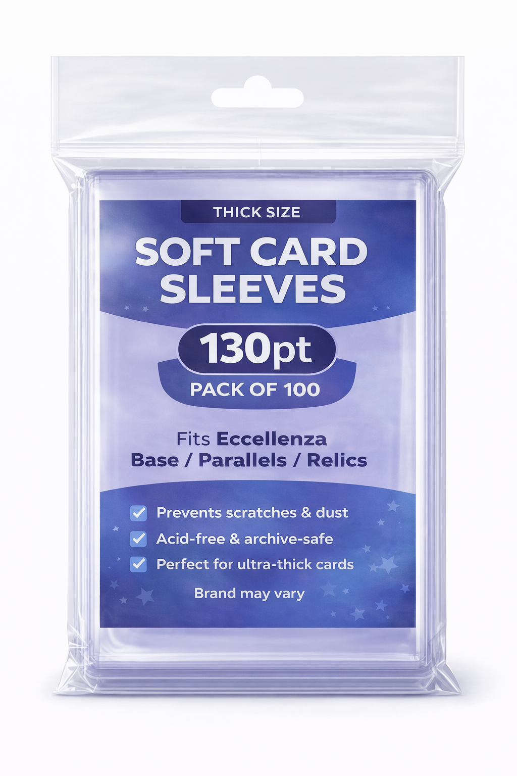 Soft Card Sleeves - Thick Size 130pt - Pack of 100 (Brand May Vary) fi Grid Cards UK Soft Card Sleeves - Thick Size 130pt - Pack of 100 (Brand May Vary) fi Grid Cards UK
