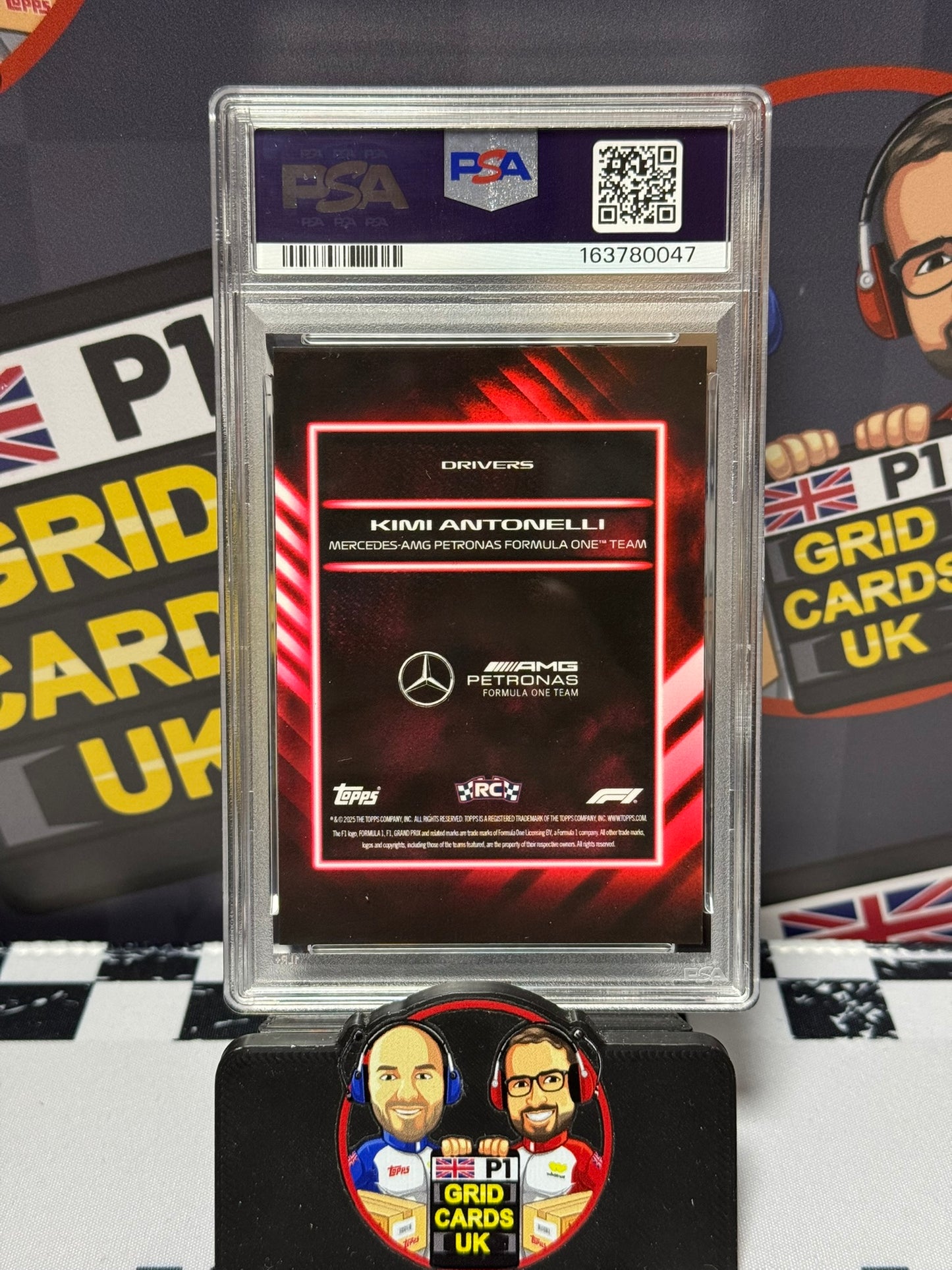 Kimi Antonelli RED 2/5 Rookie RC - Topps 2025 Lights Out Drivers Portrait - PSA 9