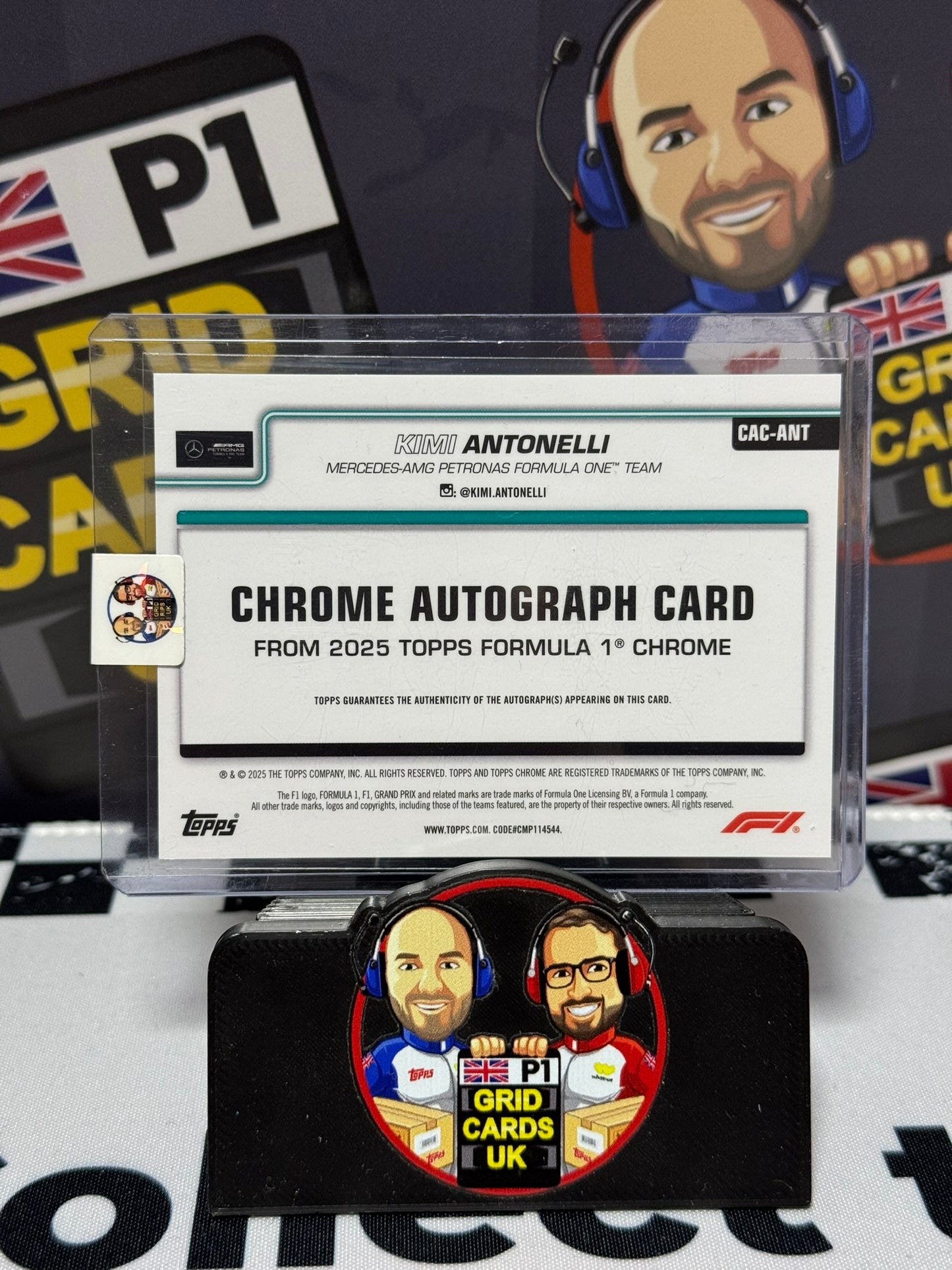 Kimi Antonelli AUTO TRUE ORANGE 09/25 Rookie RC - Topps 2025 Chrome