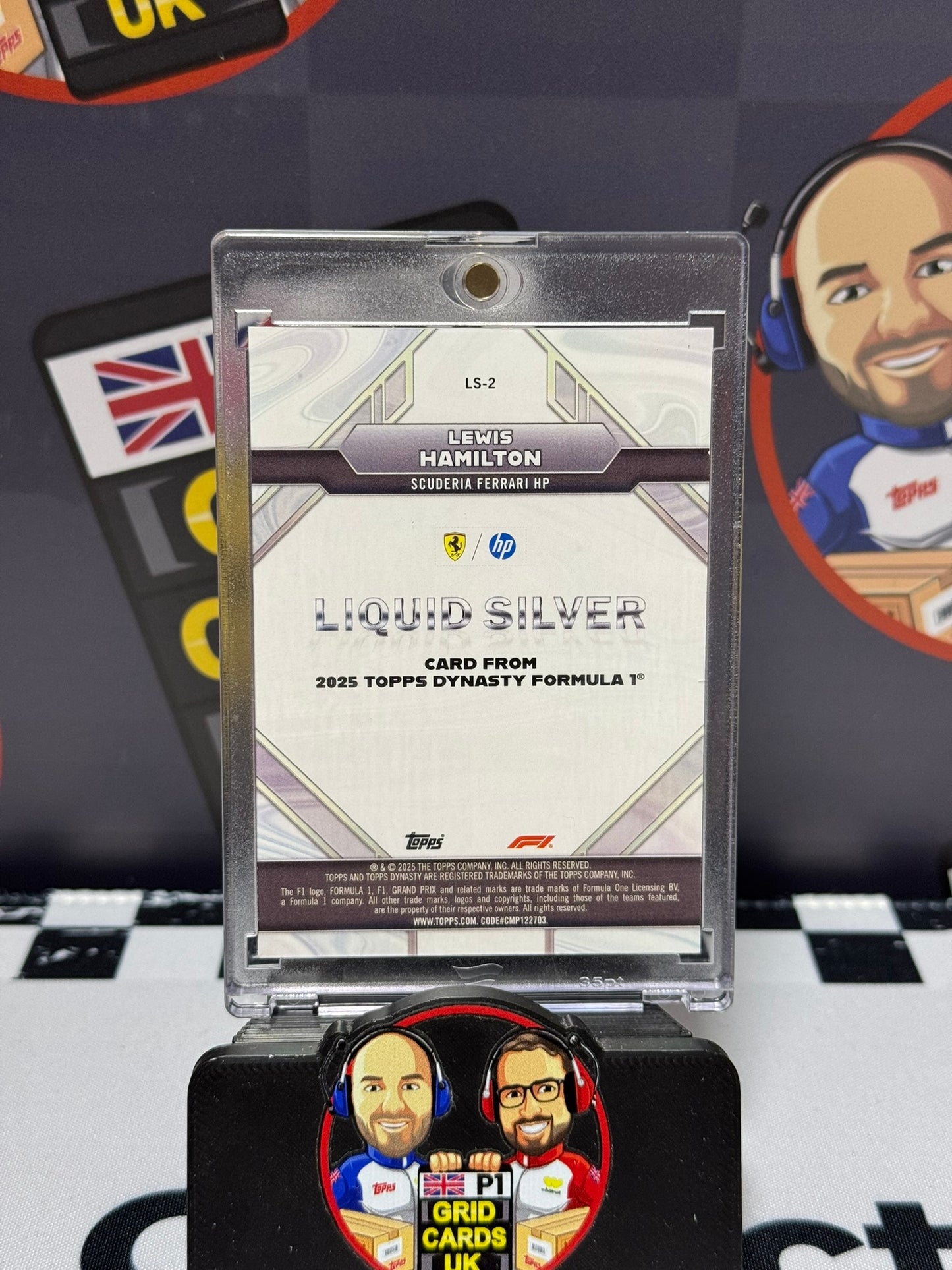 Lewis Hamilton LIQUID SILVER - Topps 2025 Dynasty Ferrari Portrait