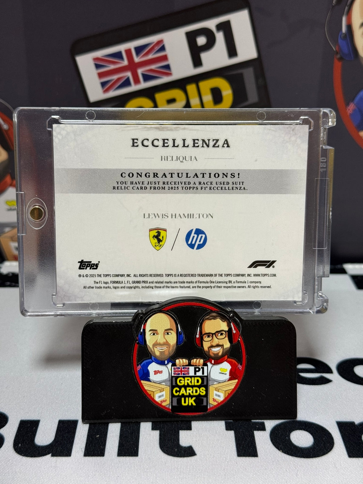 Lewis Hamilton Ferrari Race-Used Suit Relic - Topps 2025 Eccellenza Reliquia