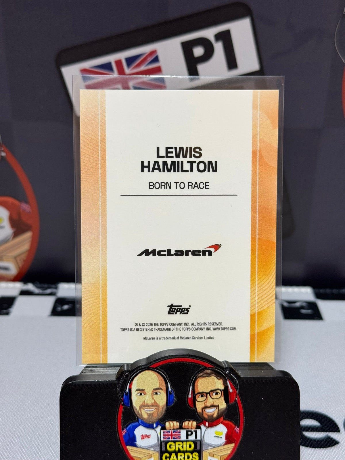 Lewis Hamilton Born to Race ORANGE 11/25 - Topps 2025 McLaren Racing