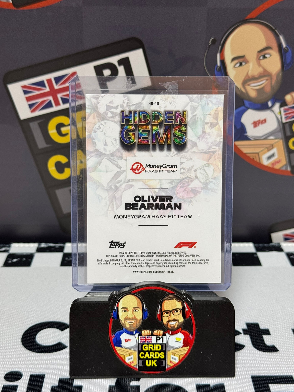 Oliver Bearman Hidden Gems Rookie RC - Topps 2025 Chrome