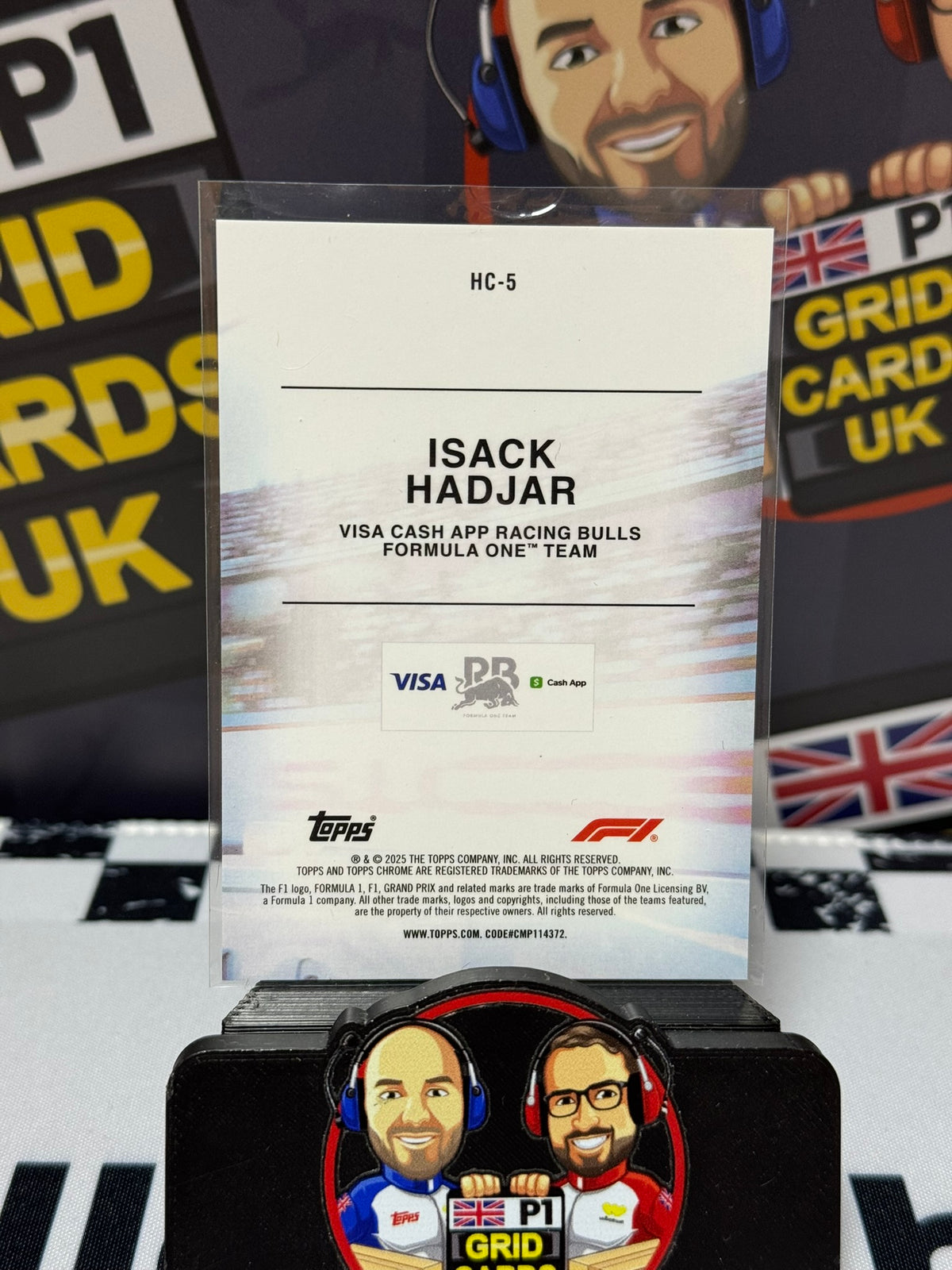 Isack Hadjar Helmet Collection GOLD 35/50 Rookie RC - Topps 2025 Chrome