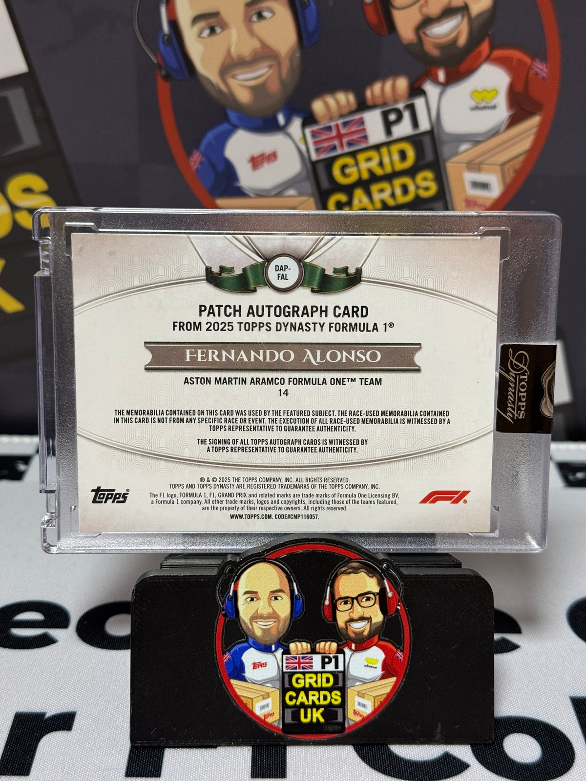 Fernando Alonso Patch AUTO 01/10 - Topps 2025 Dynasty