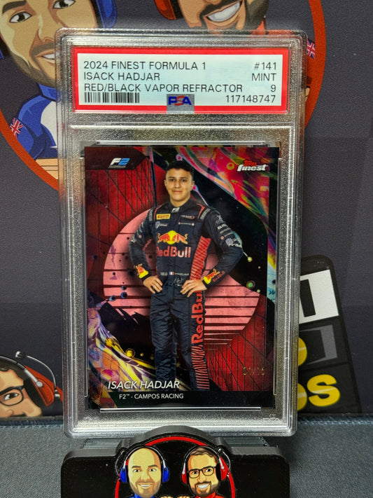 Isack Hadjar 1/15 Red/Black Vapor - PSA 9 #141 - Topps F1 Finest 2024 - Graded Slab Cert: 117148747