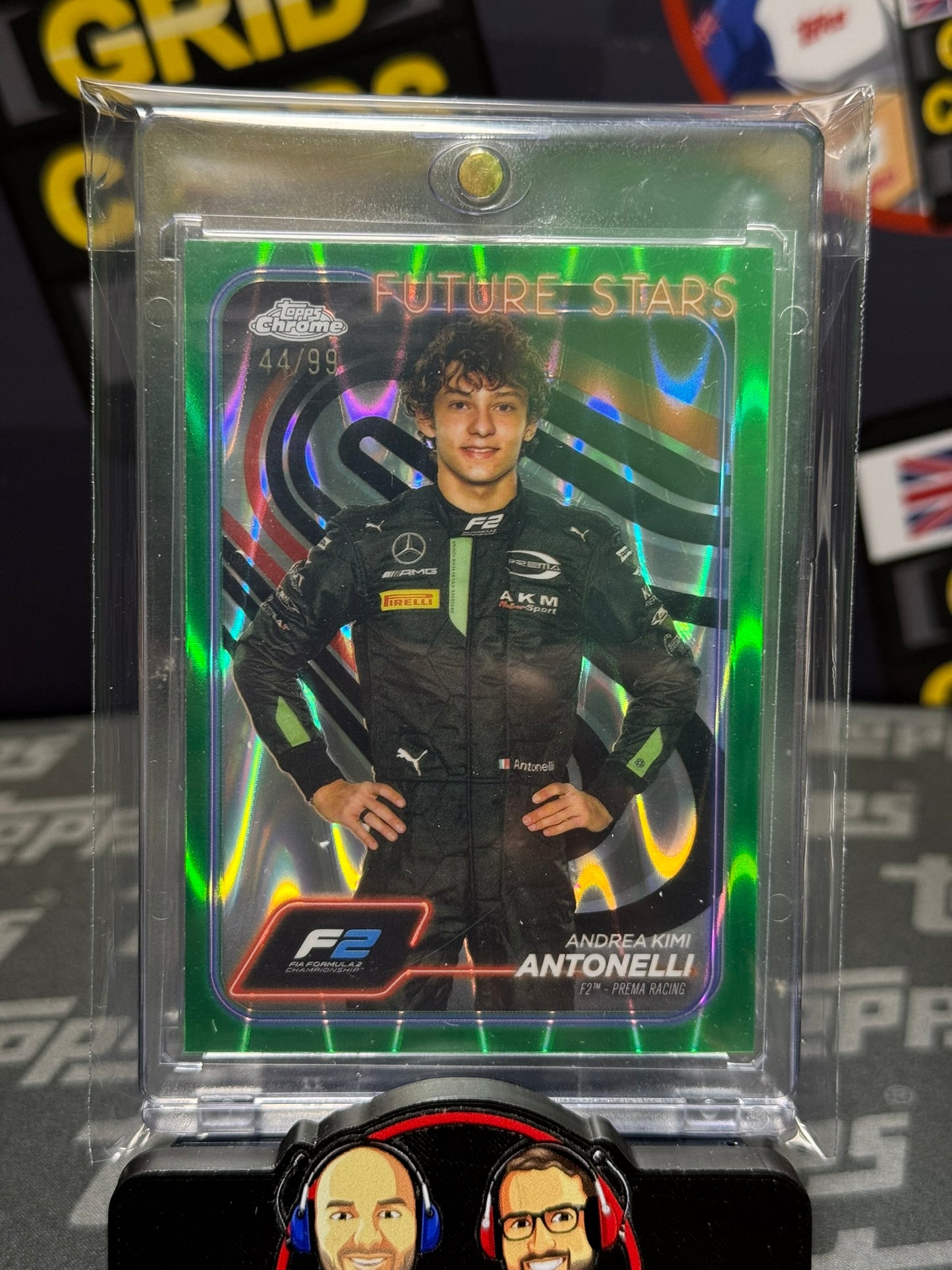 Kimi Antonelli 44/99 Green RayWave F2 Portrait 1st Year - Topps F1 Chrome 2024