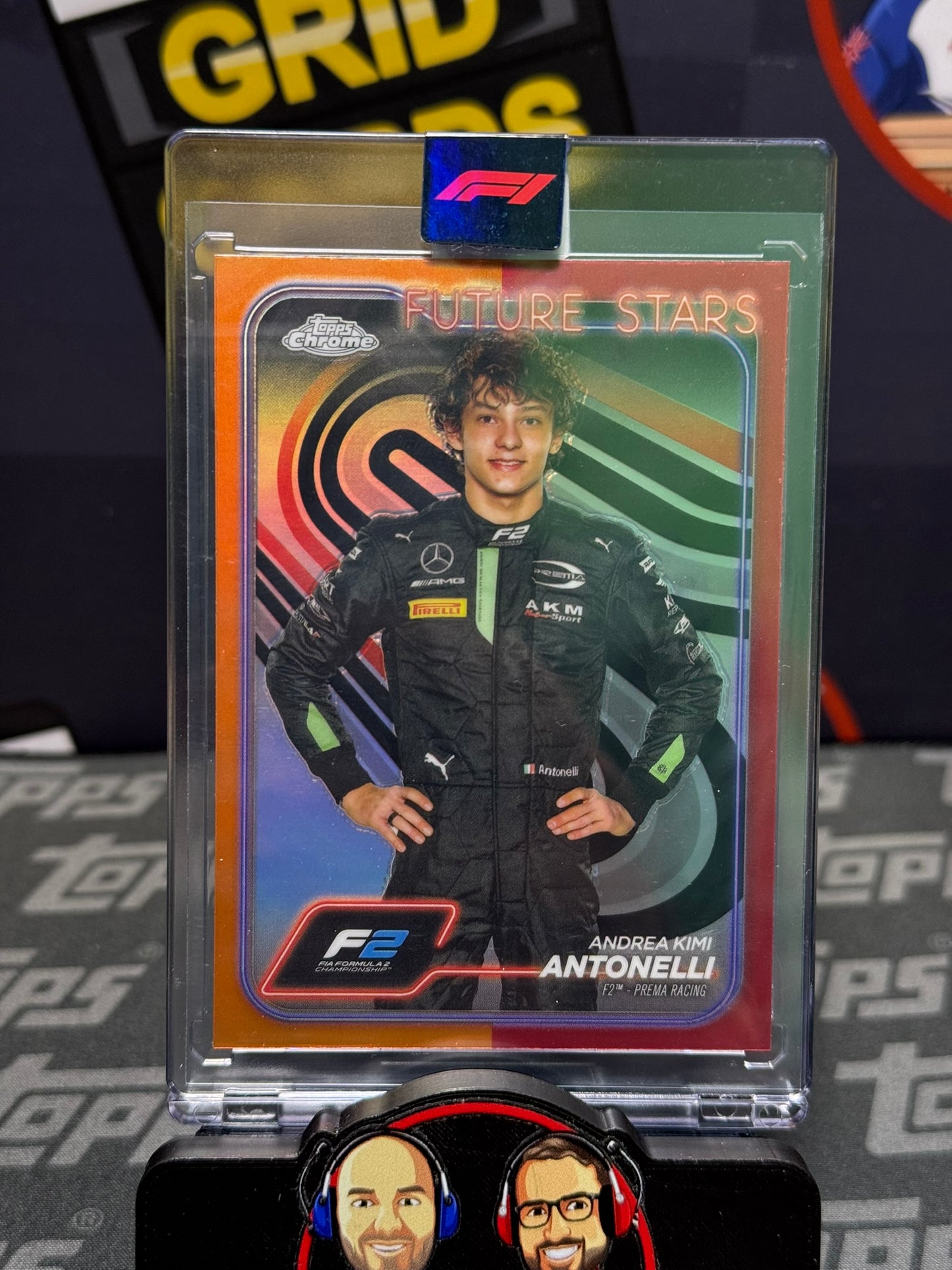 Kimi Antonelli Portrait Orange/Red SP F2 1st Year - Topps F1 Chrome 2024