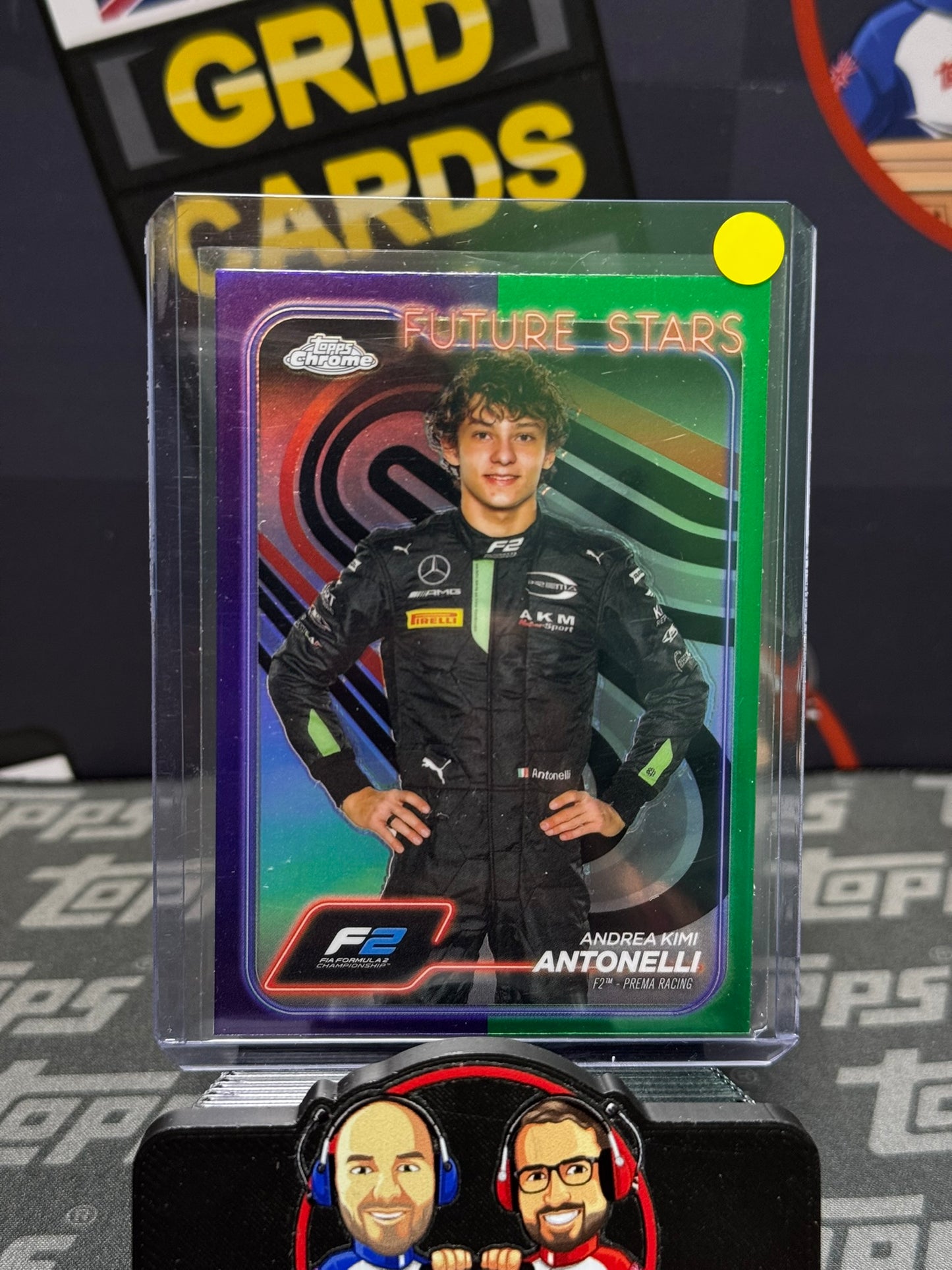 Kimi Antonelli Portrait Purple/Green SP F2 1st Year - Topps F1 Chrome 2024