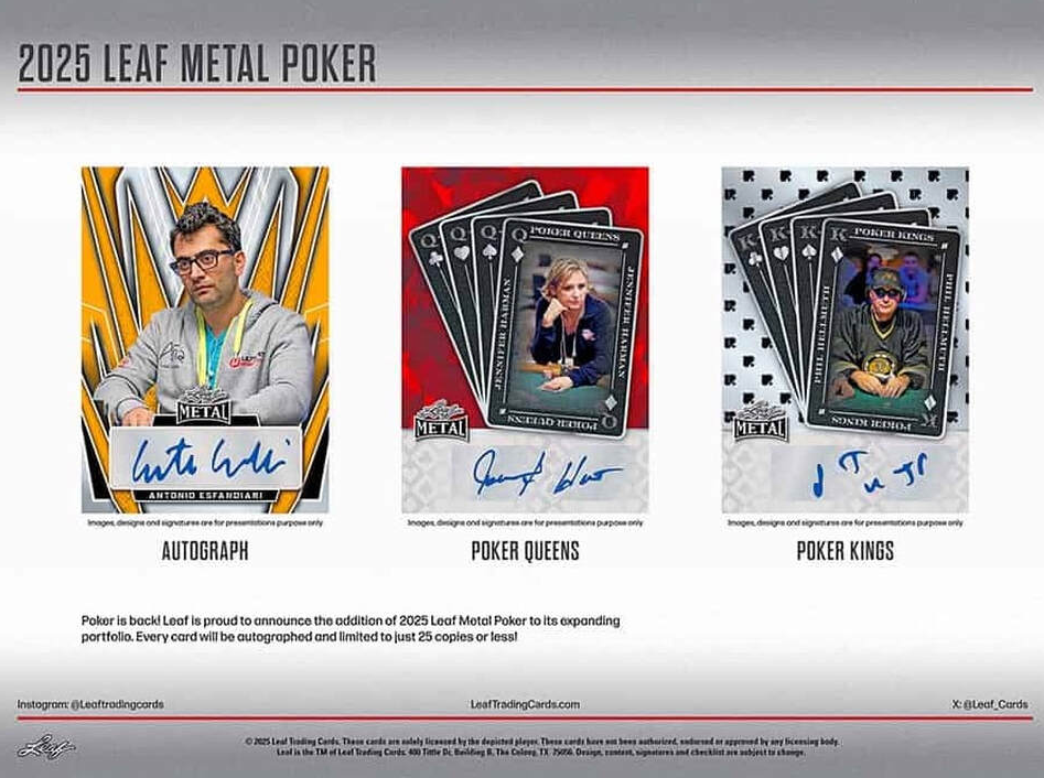 2025 Leaf Poker Trading Cards Box (New & Sealed)