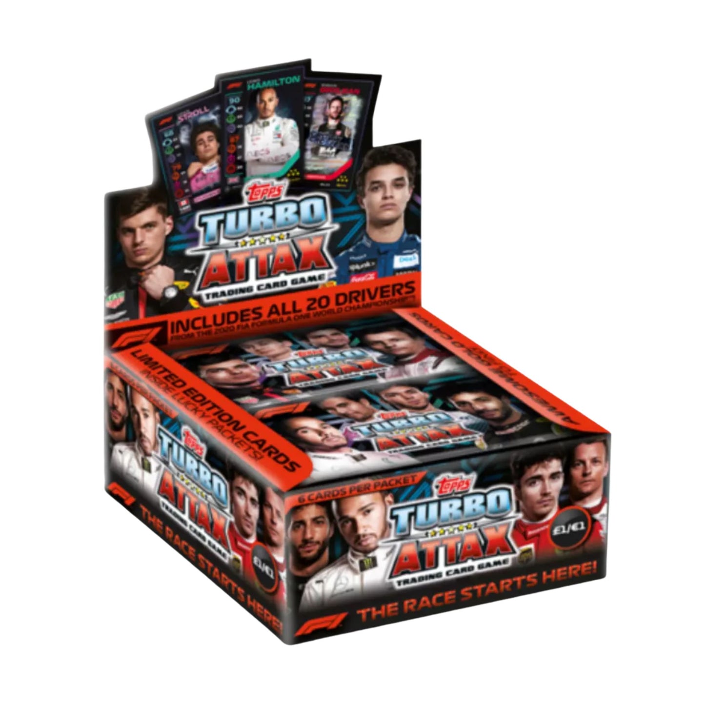 Topps F1 Turbo Attax 2020 - FULL BOX (36 Packets) - UK/EU Edition 1st Year of F1
