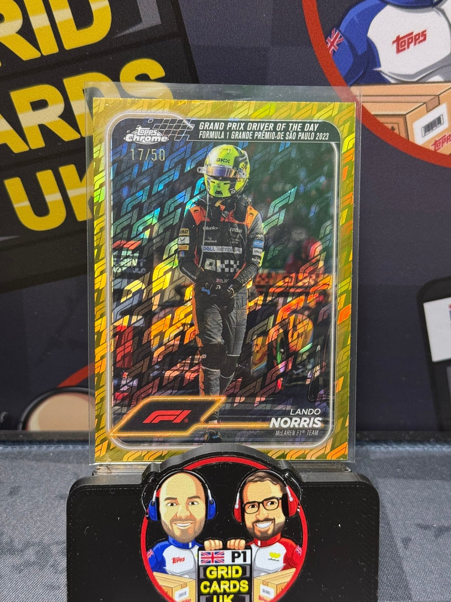 Lando Norris 17/50 Gold #178 - Topps F1 Logo Fractor 2024