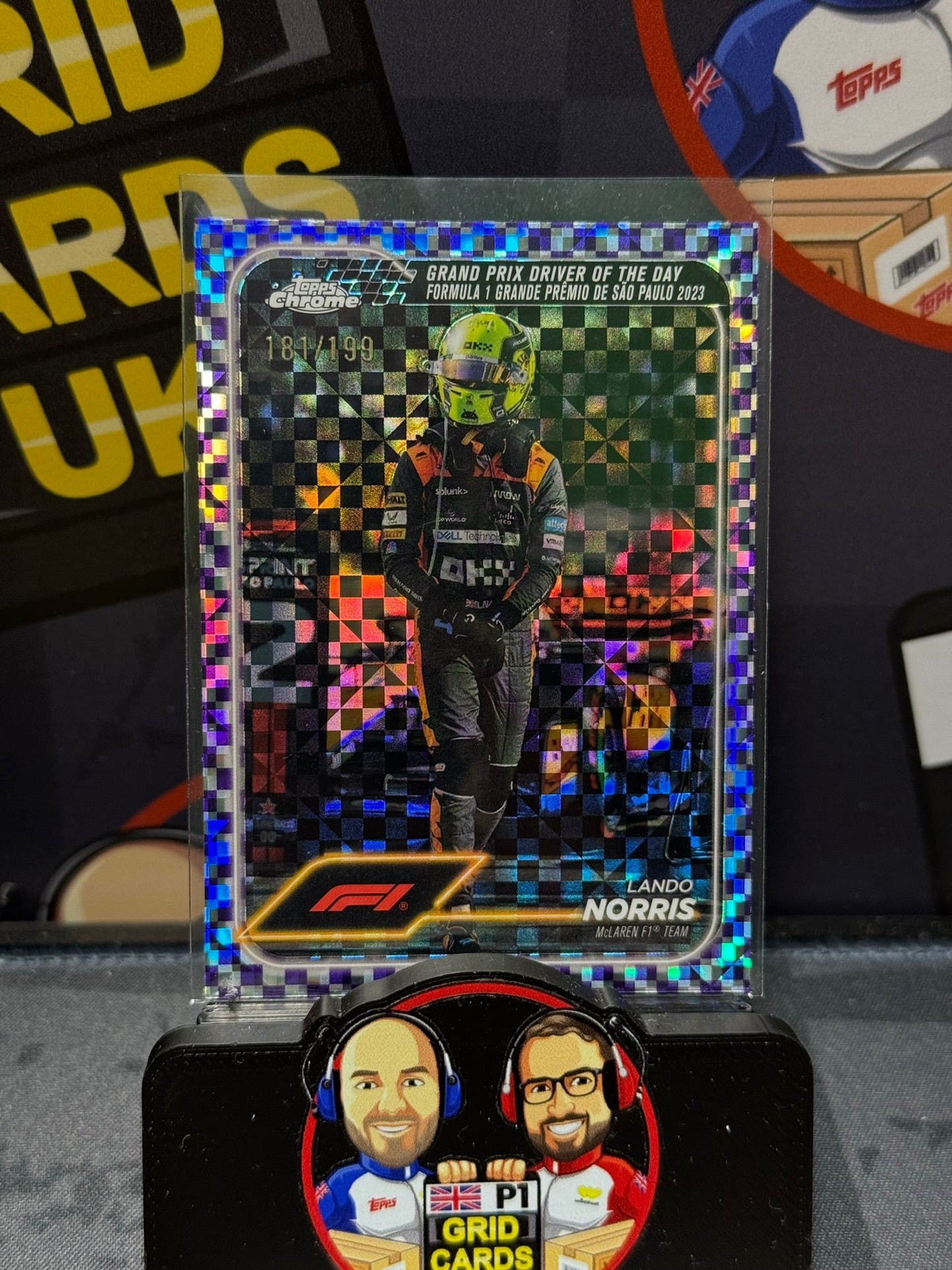 Lando Norris 181/199 Purple Checker #178 - Topps F1 Chrome 2024