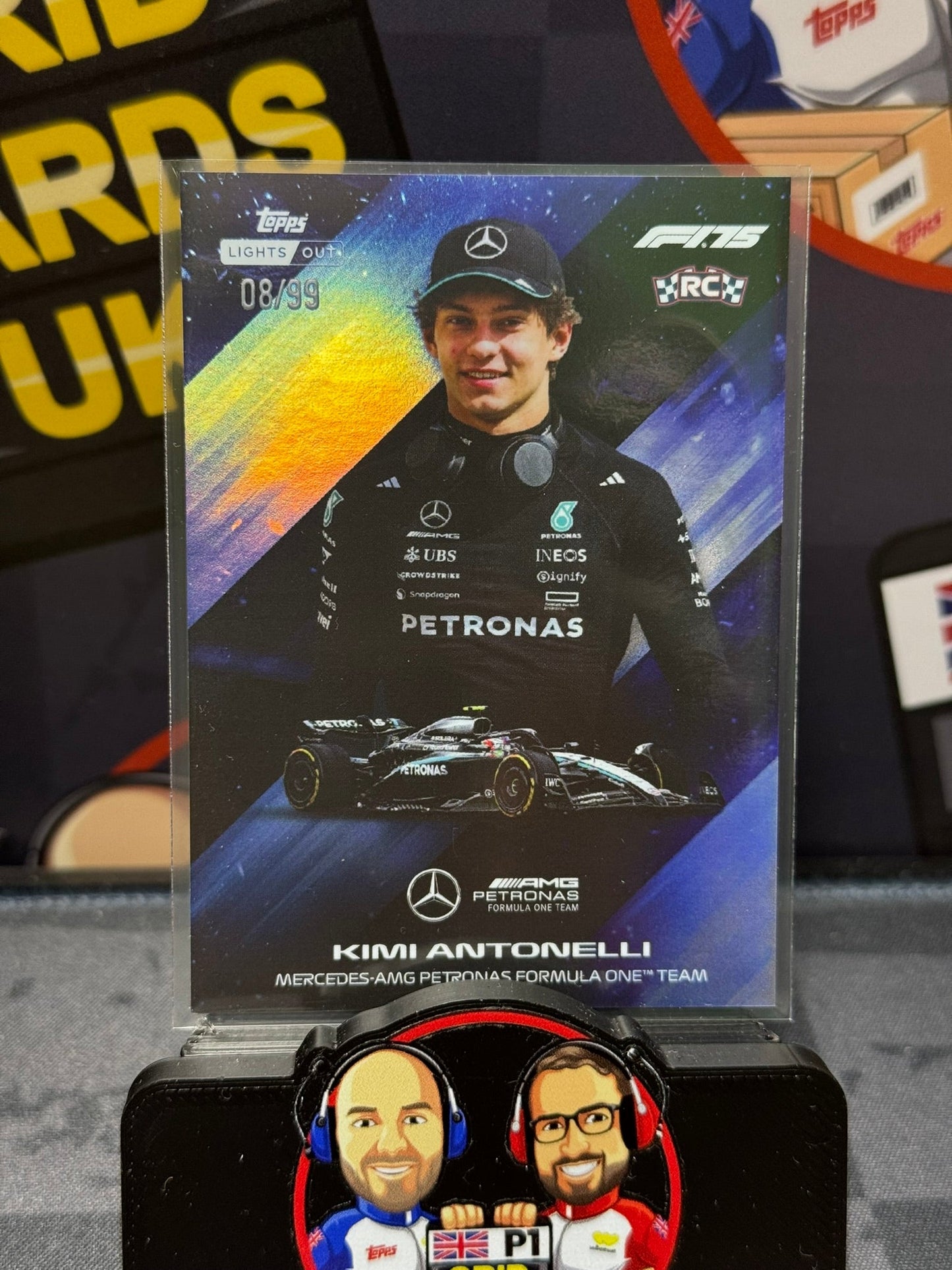 Kimi Antonelli 8/99 Blue RC Rookie Bright Future - Topps F1 Lights Out 2025