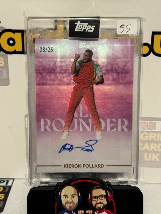Kieron Pollard 8/25 Purple Auto - Topps Cricket Legends 2025