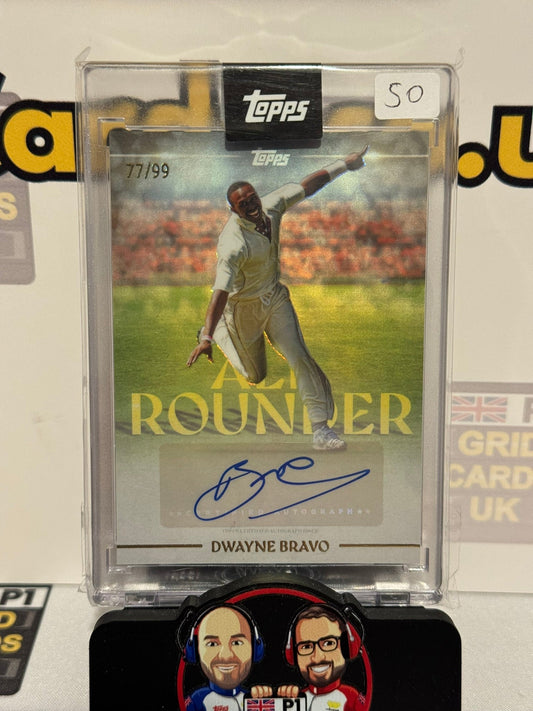 Dwayne Bravo 77/99 Auto - Topps Cricket Legends 2025