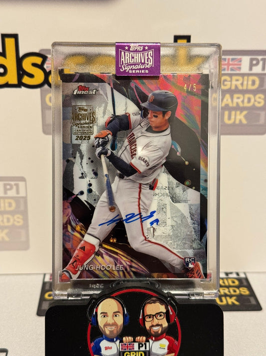 Jung Hoo Lee RC Rookie Auto 4/5 - Topps Baseball Archives Signatures 2025 Finest