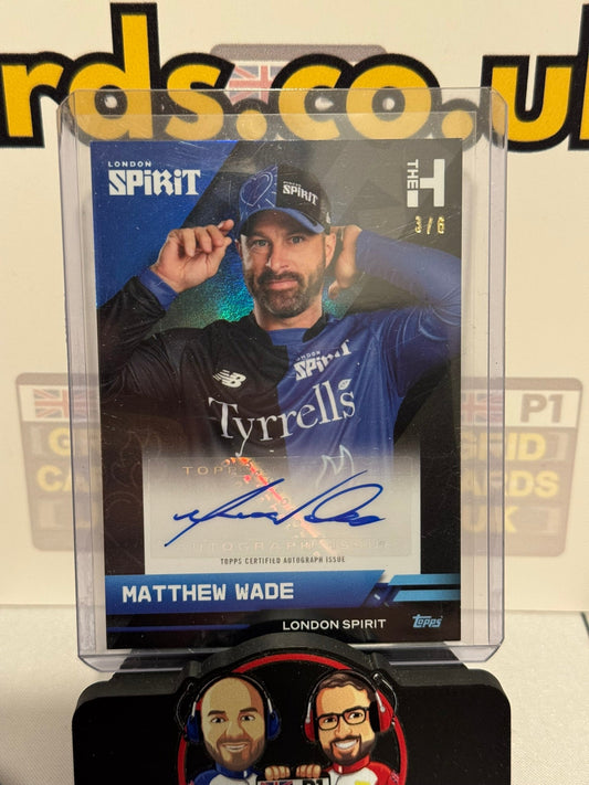 Matthew Wade - Blue 3/5 Auto - Topps The Hundred 2023 Cricket