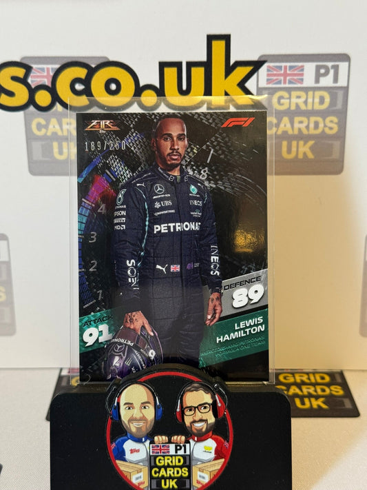 Lewis Hamilton 189/250 Fire Card RARE - Topps F1 Turbo Attax 2021