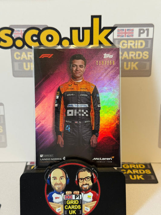 Lando Norris Portrait 118/150 - Topps F1 Lights Out 2022