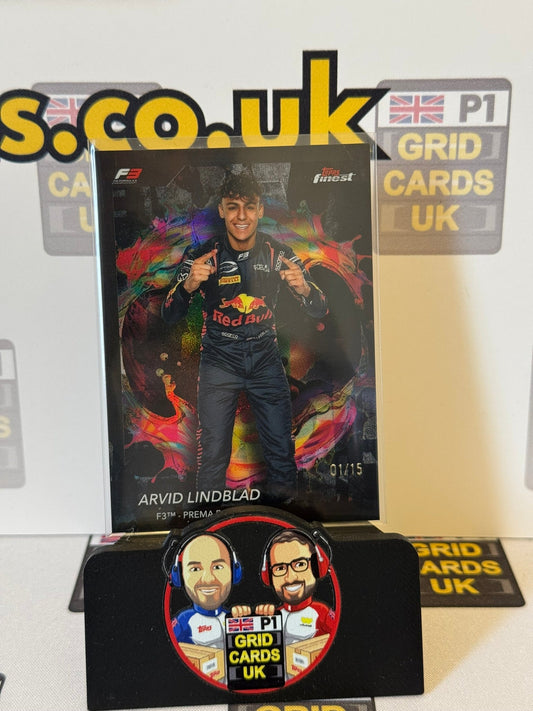 Arvid Lindblad 1/15 #245 RARE Black - Topps F1 Finest 2024