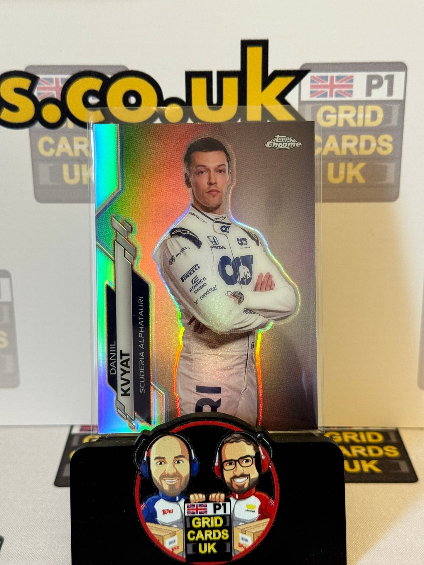 Daniil Kvyat Portrait Refractor #12 - Topps F1 Chrome 2020