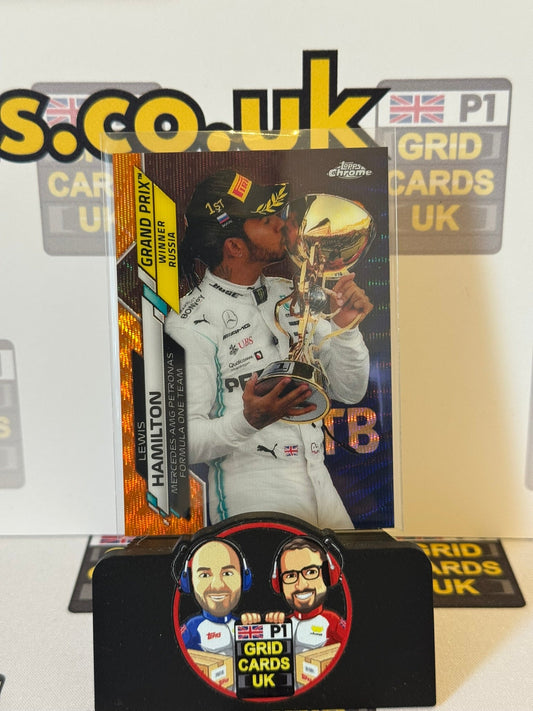 Lewis Hamilton Orange Wave 21/25 #148 - Topps F1 Chrome 2020