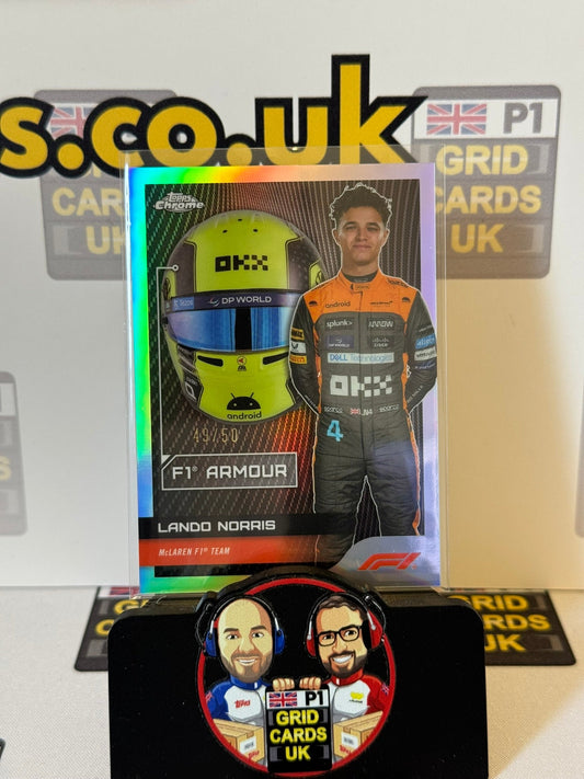 Lando Norris Armour 49/50 #AM-LN - Topps F1 Chrome 2023