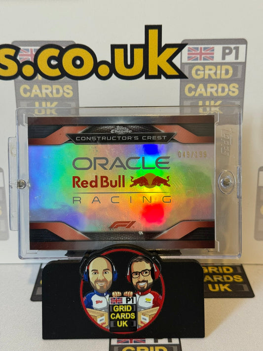 Red Bull Logo Constructors Crest 49/199 - Topps F1 Chrome 2023