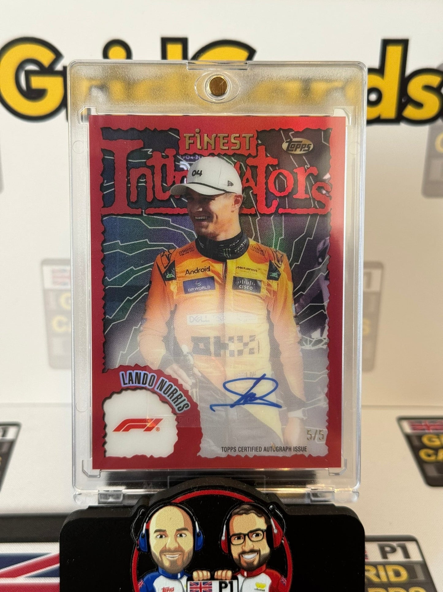 Lando Norris - Intimidators Auto 5/5 RED - Topps F1 Finest 2024