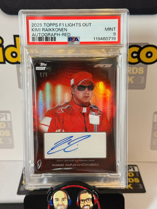 Kimi Raikkonen RED 5/5 Auto - Topps F1 Lights Out 2025 - Graded Cert: 119460719