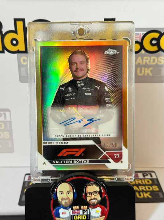 Valtteri Bottas AUTO Gold 49/50 - Topps F1 Chrome 2023