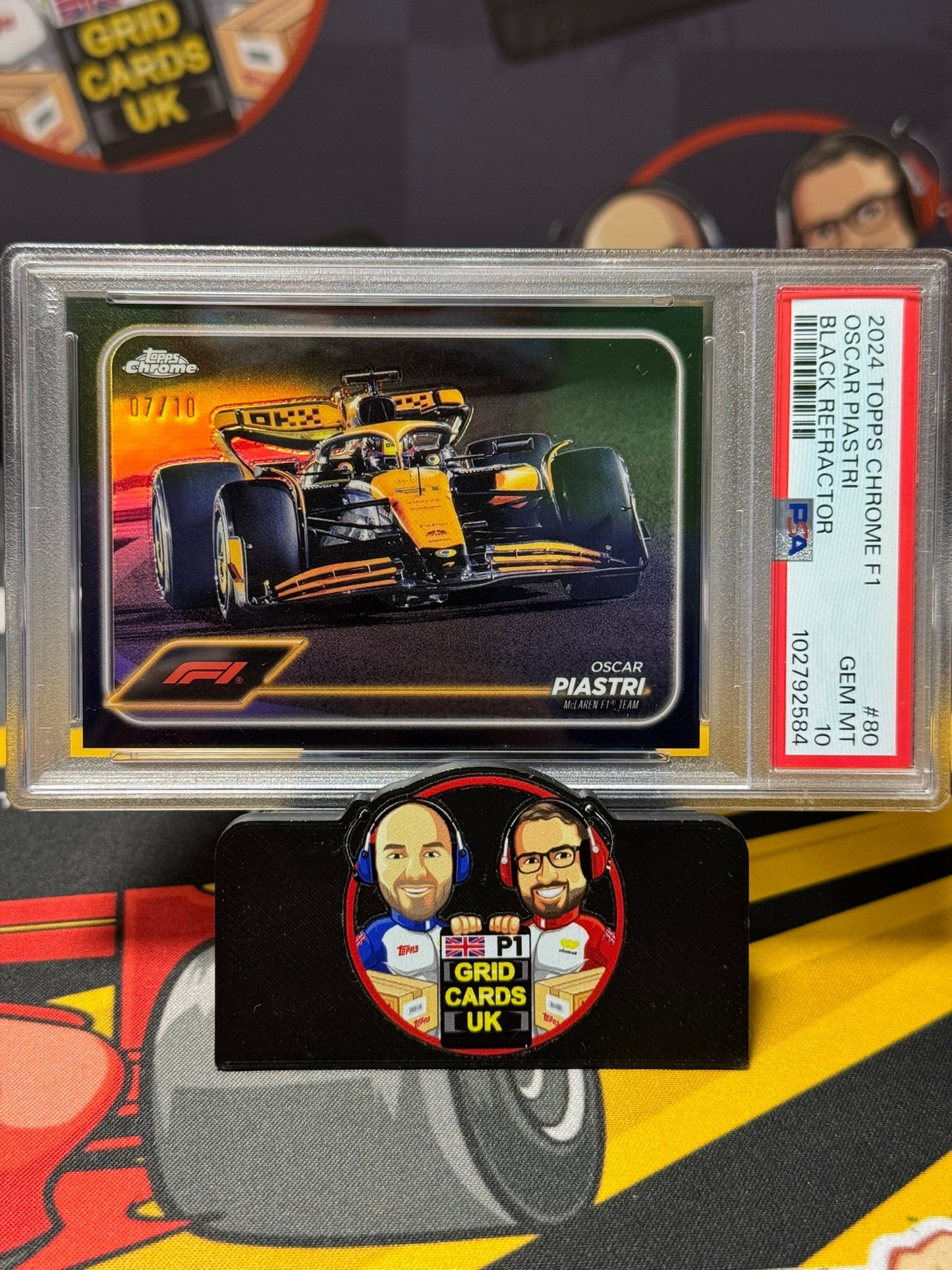 Oscar Piastri 7/10 Black - PSA 10 #80 - 2024 F1 Chrome - Graded Slab Cert: 102792584