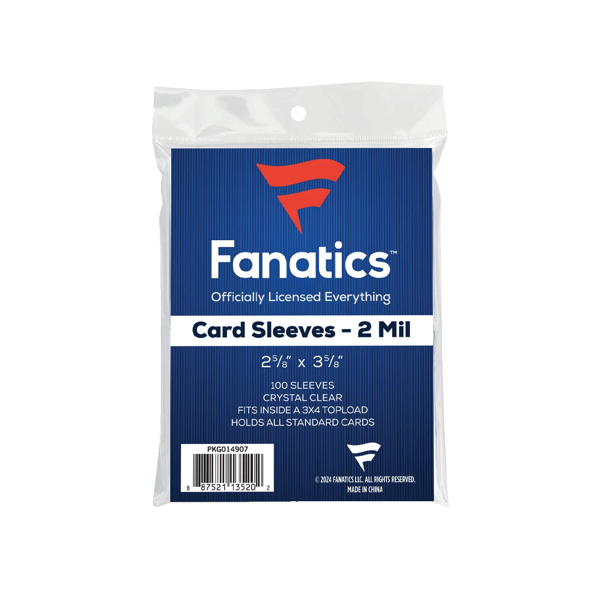 Official Fanatics/Topps Brand - Standard Soft Sleeves (100 Pack)