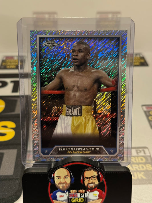Floyd Mayweather Jr #33 Silver Shimmer Refractor - Topps Chrome Boxing 2024