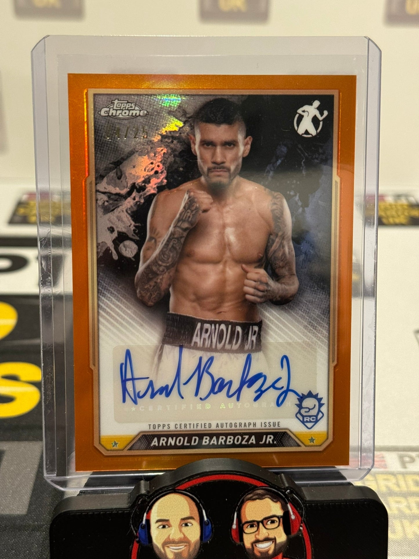 Arnold Barboza Jr 4/25 Orange AUTO RC #CBA-ABJ - Topps Chrome Boxing 2024