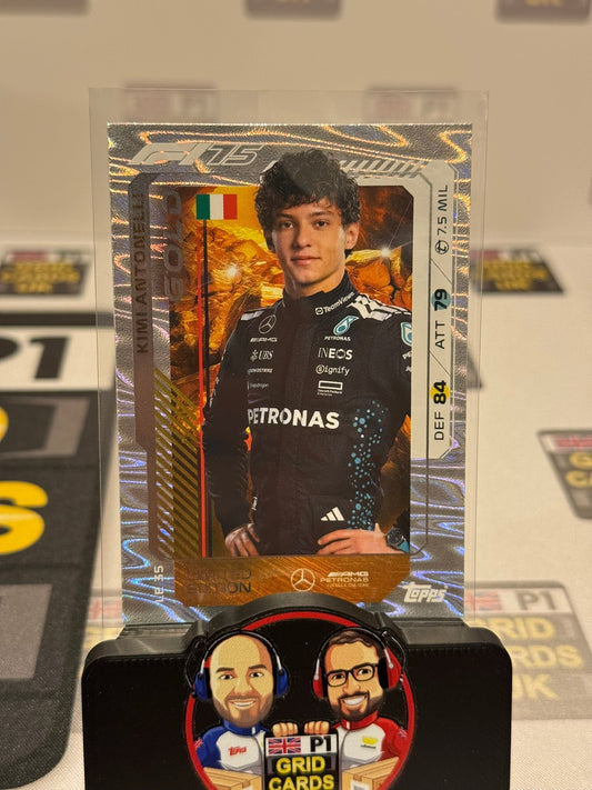 Kimi Antonelli LE35 GOLD India EXCLUSIVE Limited Edition UK Print - Topps F1 Turbo Attax 2025