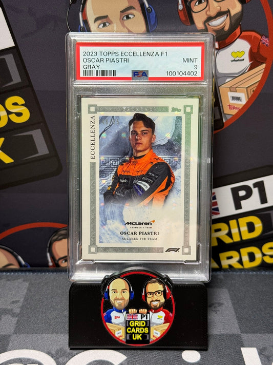 Oscar Piastri Portrait 46/75 Grey - PSA 9  - Topps F1 Eccellenza 2023 - Graded Slab Cert: 100104402