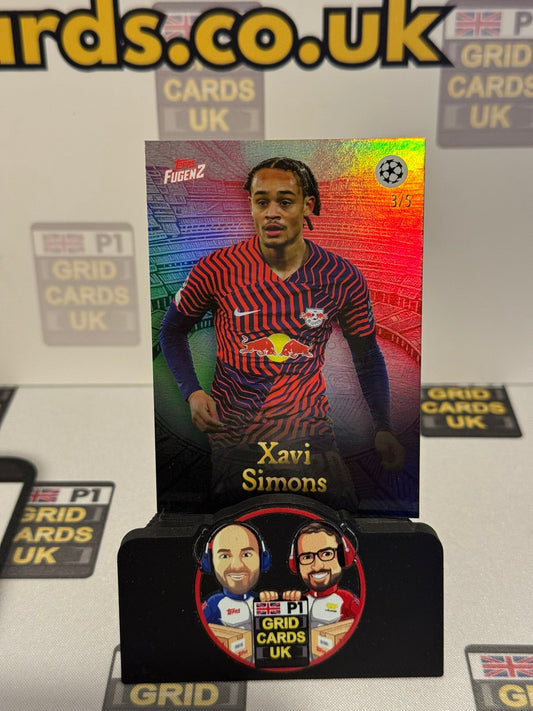 Xavi Simons 3/5 Red RB Leipzig - Topps Soccer Fugenz 2024