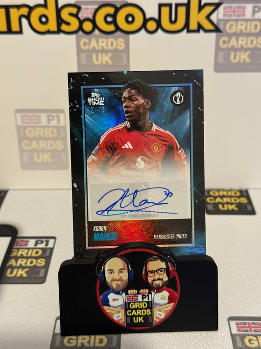 Kobbie Mainoo Auto 42/49 Blue Manchester United - Topps Show Time Soccer 2025