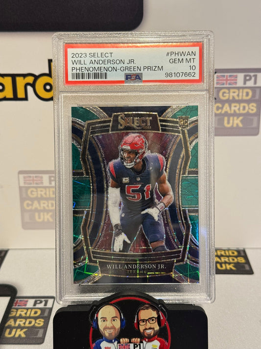 Will Anderson Jr Texans RC Green 5/5 #PHWAN - Panini 2023 Select Prizm Football NFL