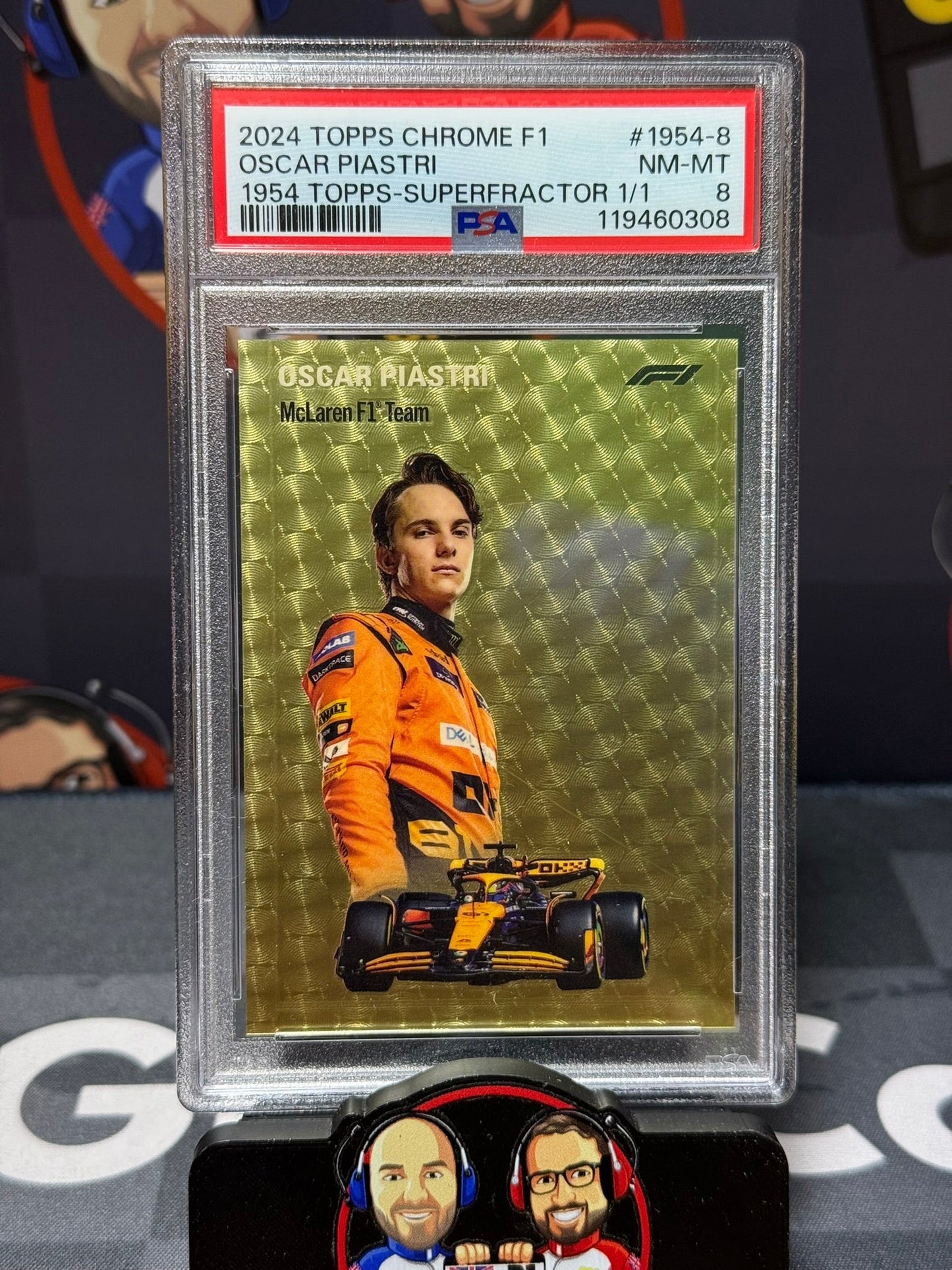 Oscar Piastri 1/1 SuperFractor - 1954 Insert PSA 8 - Topps Chrome F1 2024