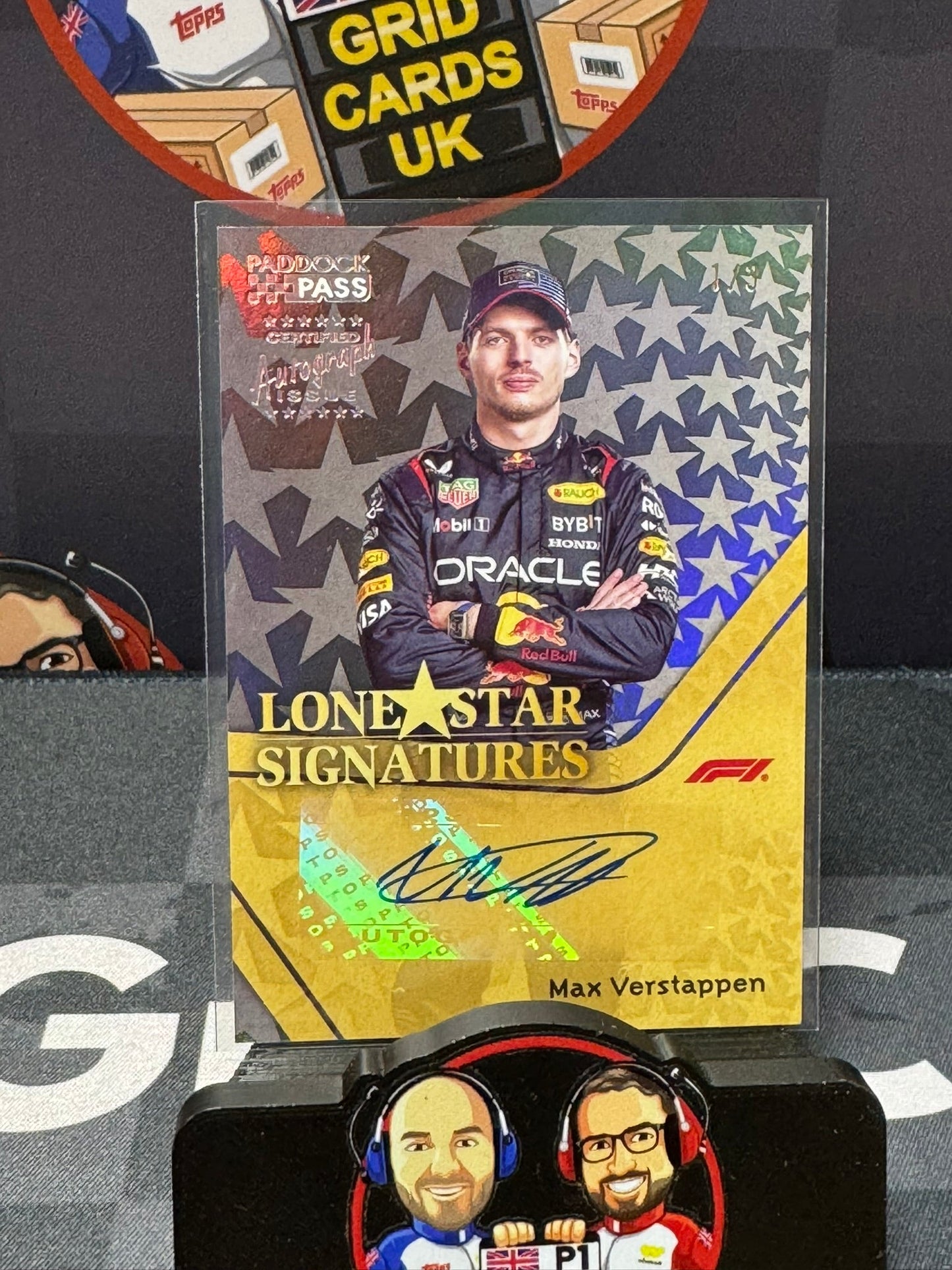 Max Verstappen Auto 1/3 Lone Star Signatures - Topps F1 Paddock Pass 2024