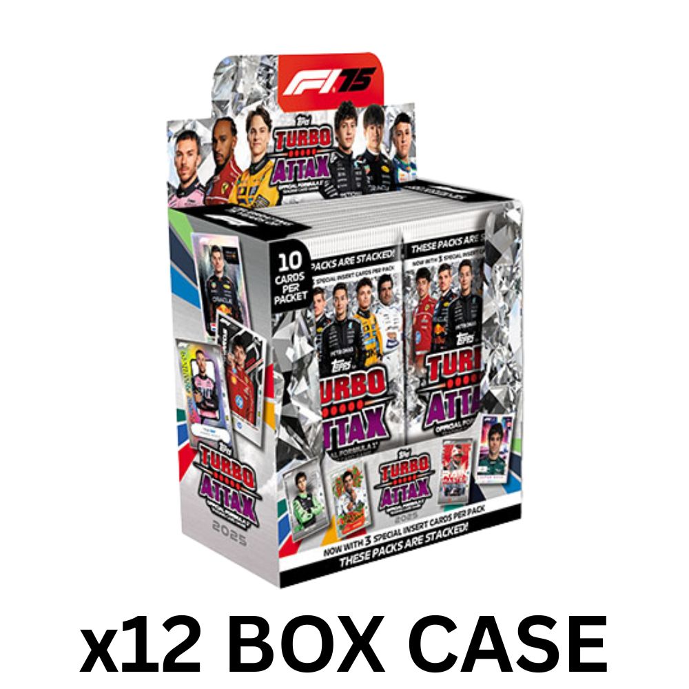 Topps F1 Turbo Attax 2025 Display Box Case (12 Boxes/288 Packets)