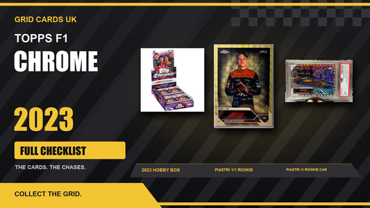 Topps F1 Chrome 2023 – Checklist — real product and chase cards