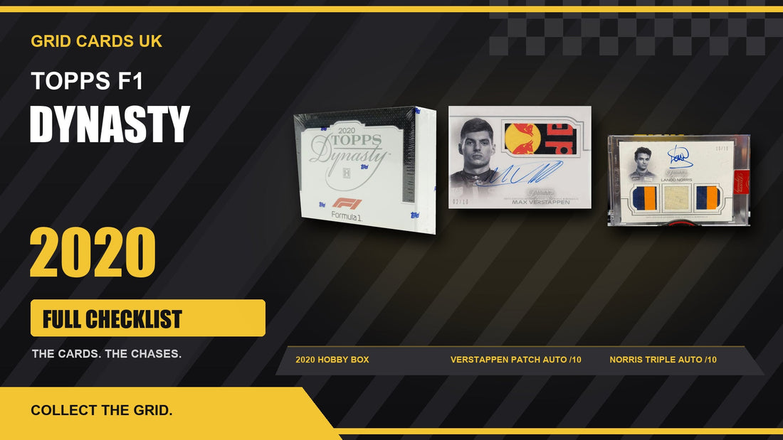 Topps F1 Dynasty 2020 Cards Checklist — real product and chase cards