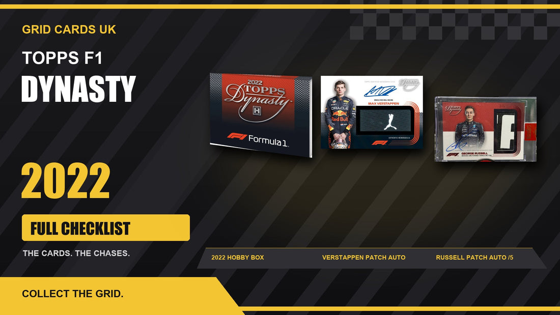 Topps F1 Dynasty 2022 Cards Checklist — real product and chase cards
